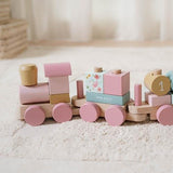Houten Blokkentrein Little Dutch- Roze - Fairy Garden