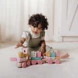 Houten Blokkentrein Little Dutch- Roze - Fairy Garden