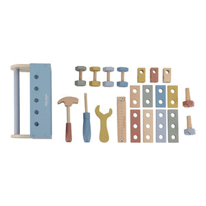 Houten gereedschapskist - Blauw - Little Dutch