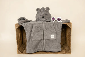 Bobbe kinderbadjas grey