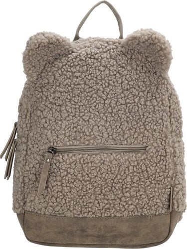 Teddy rugzak met oren taupe
