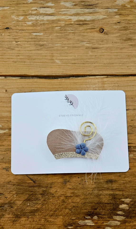 Blauwe haarspeltje WoKado