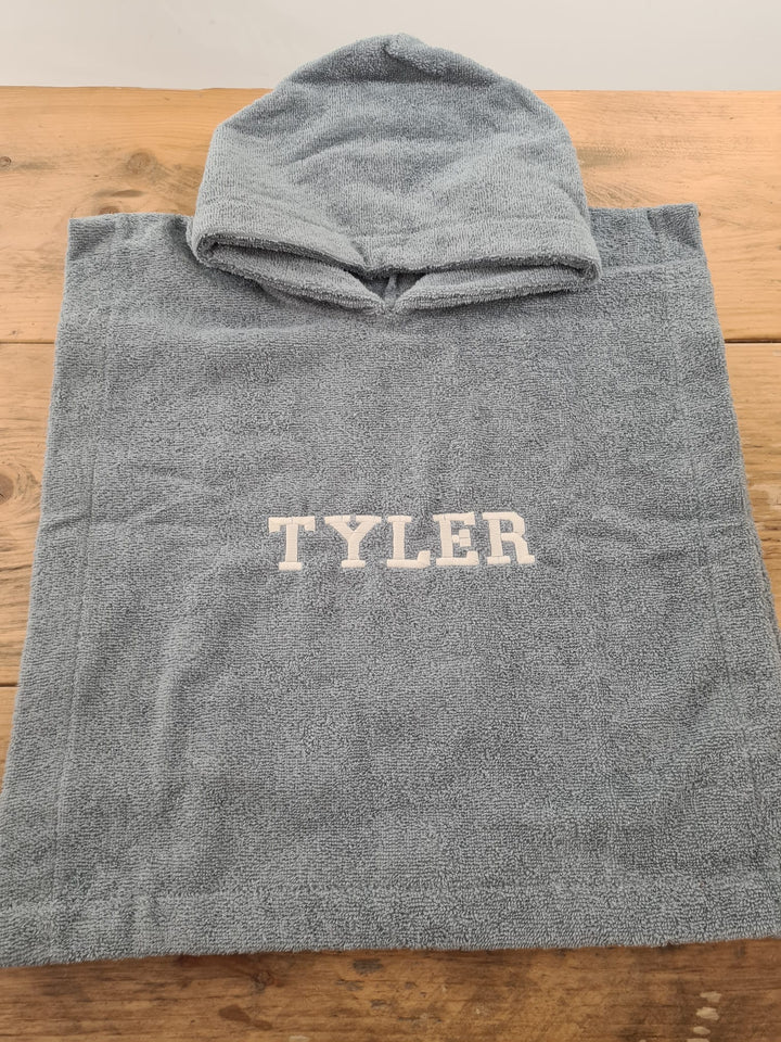 Poncho grey/blue Mijn winkel