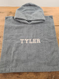Poncho grey/blue Mijn winkel