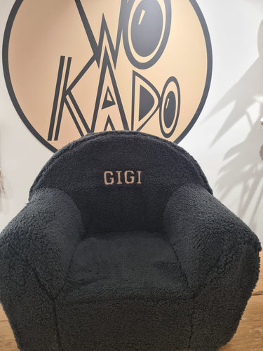 Teddy stoel Antraciet/zwart Mijn winkel