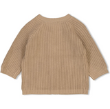 Vestje gebreid taupe - Feetje