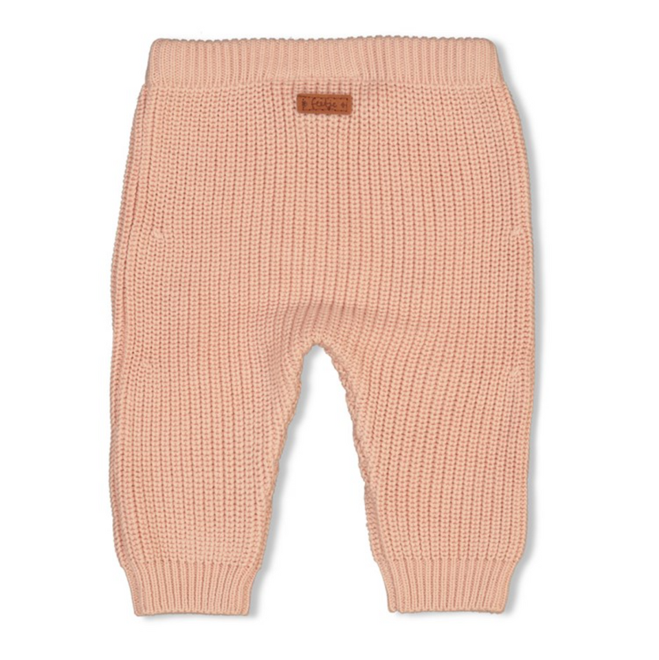 Broek gebreid roze - Feetje