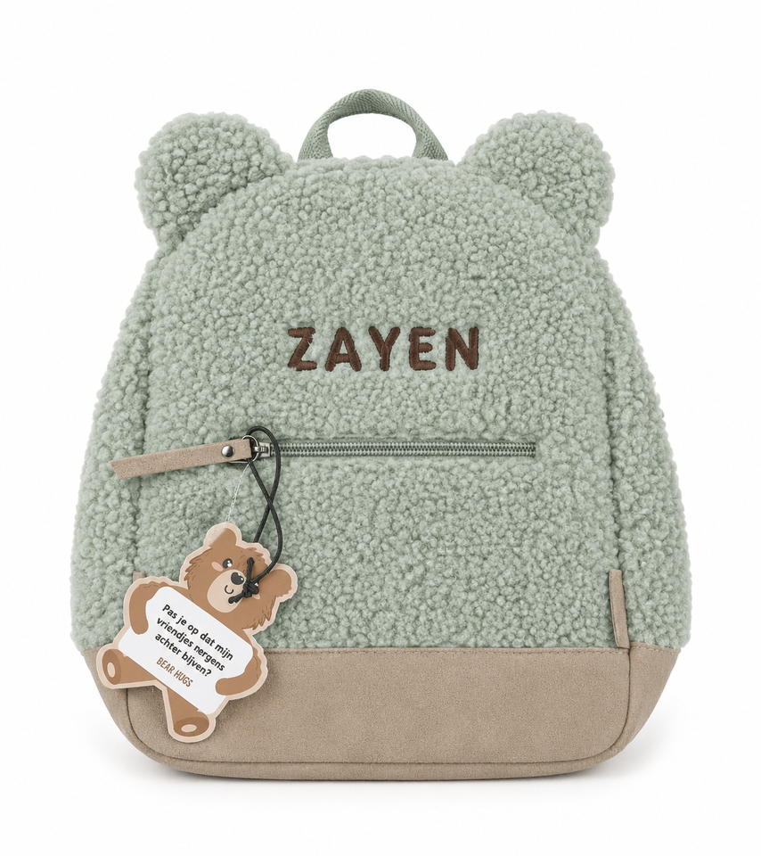 Teddy rugzak met oren groen