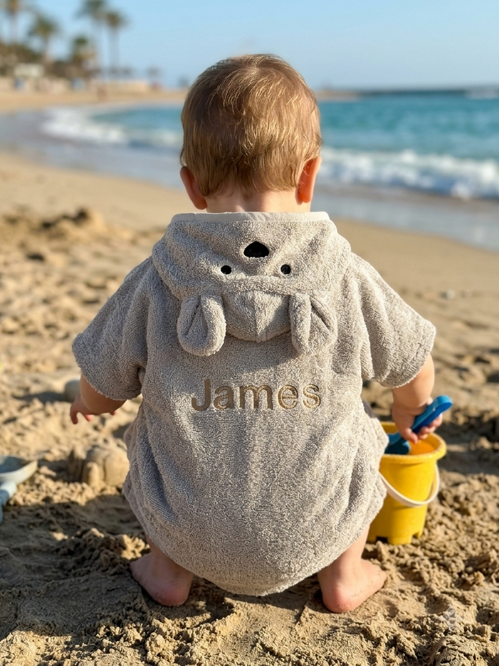 Bobbe kinderbadjas beige