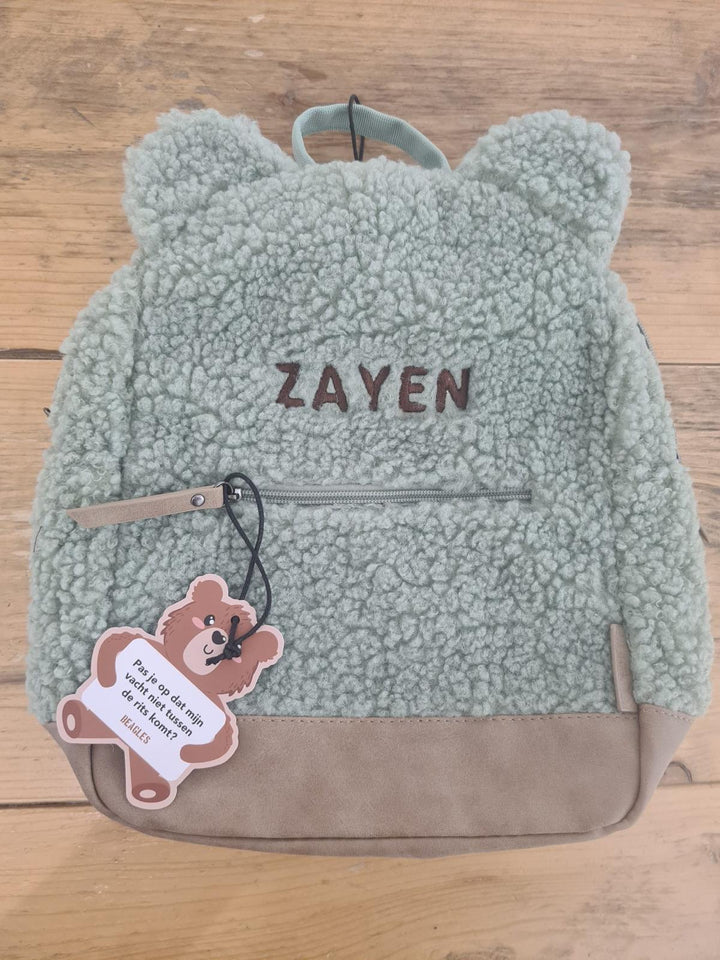 Teddy rugzak met oren groen